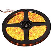 XKTTSUEERCRR Waterproof LED 3528 SMD 300LED 5M Flexible Light Strip 12V 2A 24W 60LED/M (Yellow)