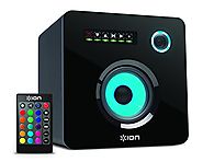 ION Audio Flash Cube | Wired Bluetooth Speaker with Multicolored LED Ambient Lighting (Single)
