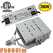 DLC 200W LED Retrofit Kits Replace 1000W Metal Halide/HPS,Shoebox Parking Lot light retrofit 180 degree beam angle SM...