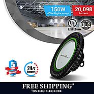 150 Watt LED High Bay UFO Lights -20,000 Lumens- Ultra Efficient 130 Lumens to Watts - Sleek design and more efficient -