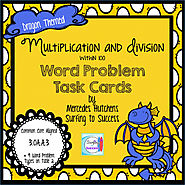 Multiplication and Division Word Problem Task Cards