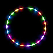 The Hoop Shop® LED Hula Hoop - 28 Color Changing LED Lights - Multiple Sizes Available - Technicolor Prism