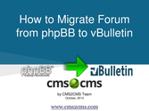 How to Migrate from phpBB to vBulletin