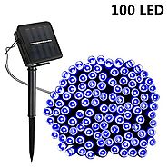 Solar String Lights,SOLMORE 55.8ft /17M 100 LED Solar Outdoor Fairy String Lights Starry Fairy Lights,Ambiance Lighti...