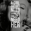 A girl doesn't need anyone who doesn't need her. | Share Inspire Quotes - Inspiring Quotes | Love Quotes | Funny Quot...