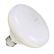 KINGSO 12W 24 LED Motion Sensor Bulb E26/E27 Infrared Motion Activated Night Light 85~265V Motion Detection Light Bul...