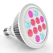 Erligpowht LED Grow Lights, 24W Plant Lights E27 Growing Bulbs 3 Wavelengths Tailored LED Grow Lamps for Garden Green...
