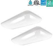 Luxrite 2FT Puff Flushmount LED Light Fixture, 34W, 5000K (Bright White), 3500 Lumens, 120-277V, ETL Listed, Modern C...