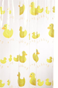 Croydex AE579925YW Bobbing Along Shower Curtain, White/Yellow