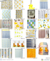 Adorable Rubber Ducky Shower Curtain Selection - Super Cute Yellow Rubber Ducks!
