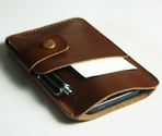 iPhone 5 Handmade brown Leather Case iPhone sleeve with card holder iphone 5 wallet---ph11