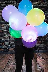 LED Light up Balloons 15 Mixed color Party Pack by ALCHEMY PARTY