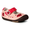 Momo Baby First Walker Ladybugs Mary Jane Leather Shoes For Toddlers