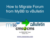 How to Migrate from MyBB to vBulletin