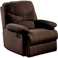 Eshion Wall Hugger Microfiber Recliner Adjustable Chair for Living Room, Multiple Colors (Chocolate)