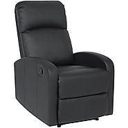Best Choice Products Furniture Home Theater PU Leather Recliner Chair- Black