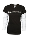 "Dog. Codependent" Thermal Twofer Layered Look Long Sleeved T-shirt by Dog Is Good