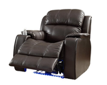 Homelegance 9745BRW-1 Jimmy Collection Upholstered Power Reclining Massage Chair, Brown Bonded Leather