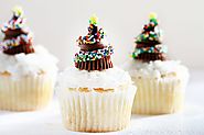 Chocolate Christmas Tree Cupcakes
