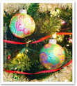 Swirly Finger Painted Ornament