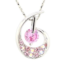 Amazon.com: Fashion Necklaces for Teen Girls Dance Gold Plated White Gold Plated Pink Austria Crystal AAA Zircon Pend...