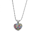 Amazon.com: Rhinestone Crystal White Gold Color Little Heart Pendant Necklaces: Jewelry