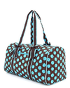 Large Quilted Polka Dots Print Duffle Bag