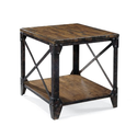 Distressed Natural Pine Wood Rectangular End Table