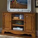 Country Casual Corner Entertainment Credenza with Distressed Oak Finish