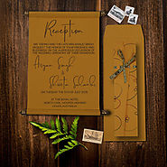 Copper Royal Scroll Wedding Invitations