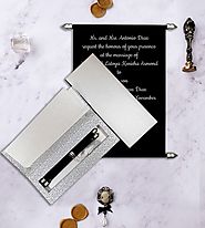 BLACK VELVET WEDDING CARD : CSC-5009A | IndianWeddingCards
