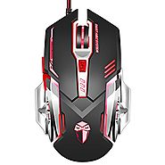 Gaming Mouse 3200 DPI Wired Programmable 5 Buttons Optical Ansot X5 Mice with Colorful Breathing LED