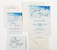 Ocean Inspired Wedding Invitations "Ocean Spray"