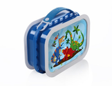 Yubo Deluxe Lunchbox with Dinosaurs design, Blue