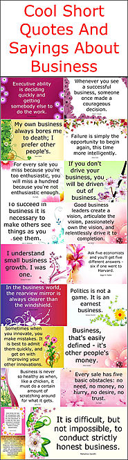 Cool Short Quotes And Sayings About Business – Quotes And Sayings