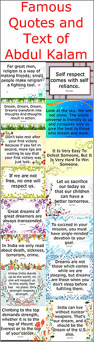 Famous Quotes and Text of Abdul Kalam – Quotes And Sayings