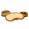 Picnic Time Mariposa Bamboo 15-Inch Cheese Board/Tool Set
