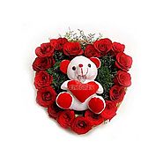 Buy/Send Roses N Soft Toy - Bouquet Online Same Day Delivery - OyeGifts.com