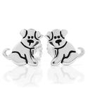 925 Sterling Silver Small Cute Puppy Dog Post Stud Earrings 11 mm Fashion Jewelry for Women, Teens, Girls - Nickel Free