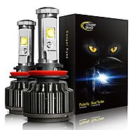 CougarMotor LED Headlight Bulbs All-in-One Conversion Kit - 9006 -7,200Lm 6000K Cool White CREE