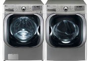 LG Graphite 5.1 Cu Ft Front Load Steam Washer and 9.0 Cu Ft Steam Electric Dryer set WM8000HVA DLEX8000V