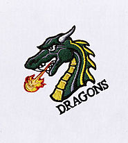 Angry and Fiery Dragon Embroidery Design | Machine Design | EMBMall