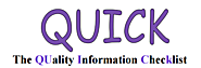 QUICK The QUality Information Checklist