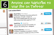 Anyone can subscribe to your list on Twitter