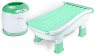 Baby's Journey Comfy Cozy Tub and Towel Warmer Set (Peacock)