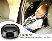 Homdox Car Air Purifier,True HEPA Travel USB Auto Air Cleaner with Cigarette Adapter,Sedan Air Freshener Remove Cigar...