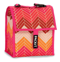 PackIt Freezable Lunch Bag with Adjustable Strap, Chevron Pink