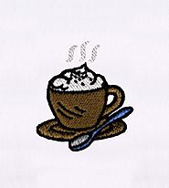 Cream Topped Frappuccino Coffee Embroidery Design | EMBMall