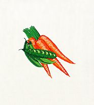 Delectable Carrot & Peas Embroidery Design | Machine Design | EMBMall