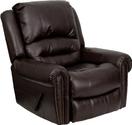 Flash Furniture MEN-DSC01056-BRN-GG Plush Brown Leather Rocker Recliner